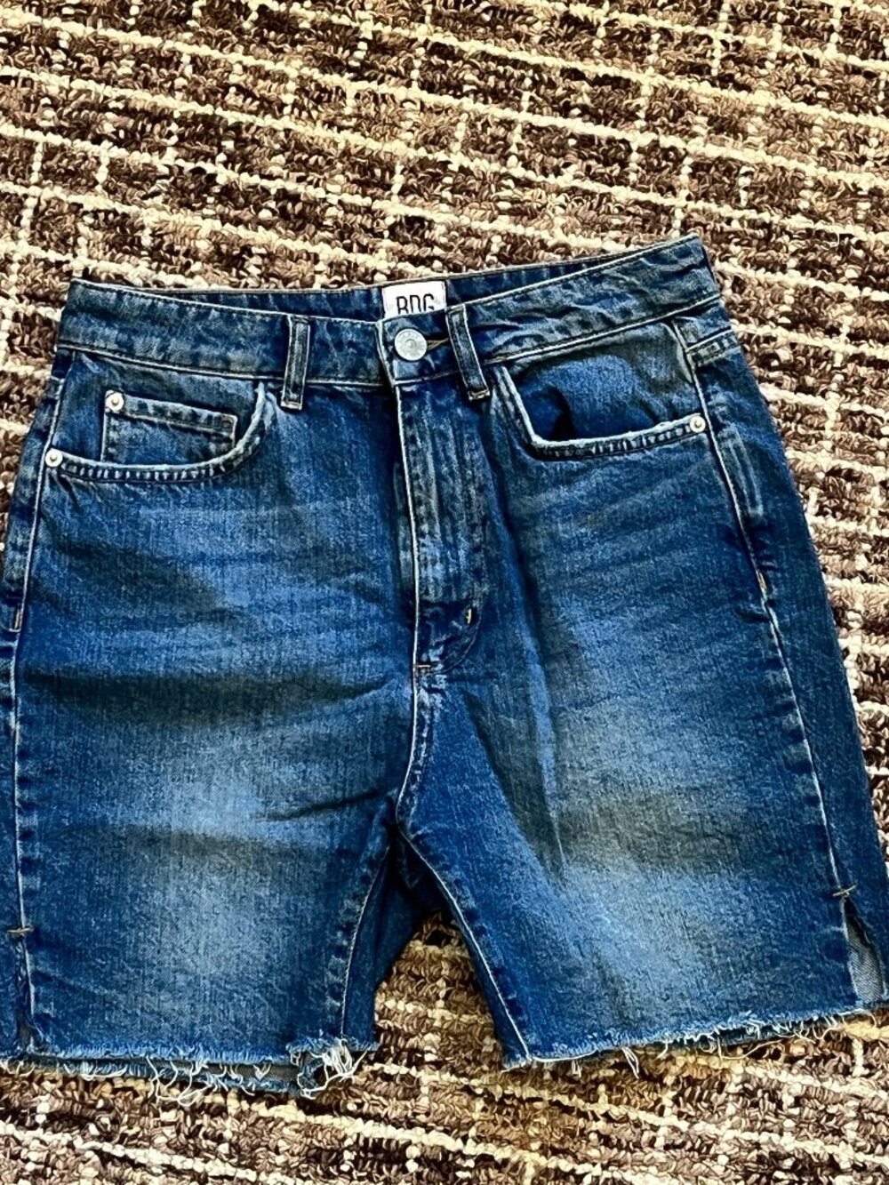 BDG Urban Outfitters Womens Blue Denim High Rise Shorts Size 28